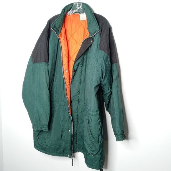 Vintage 80's Nike big logo long jacket size large - Picture 4 of 14